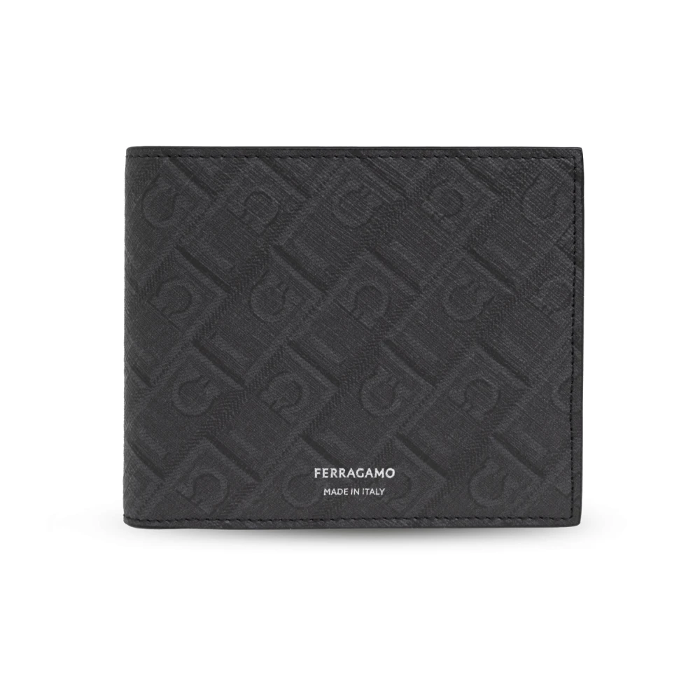 Ferragamo Wallets & Cardholders, Male, One Size, Monogram Wallet Gray