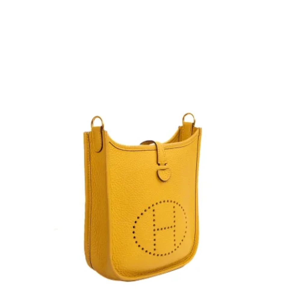 Hermès Vintage Pre-owned Leather shoulder-bags Yellow Dames