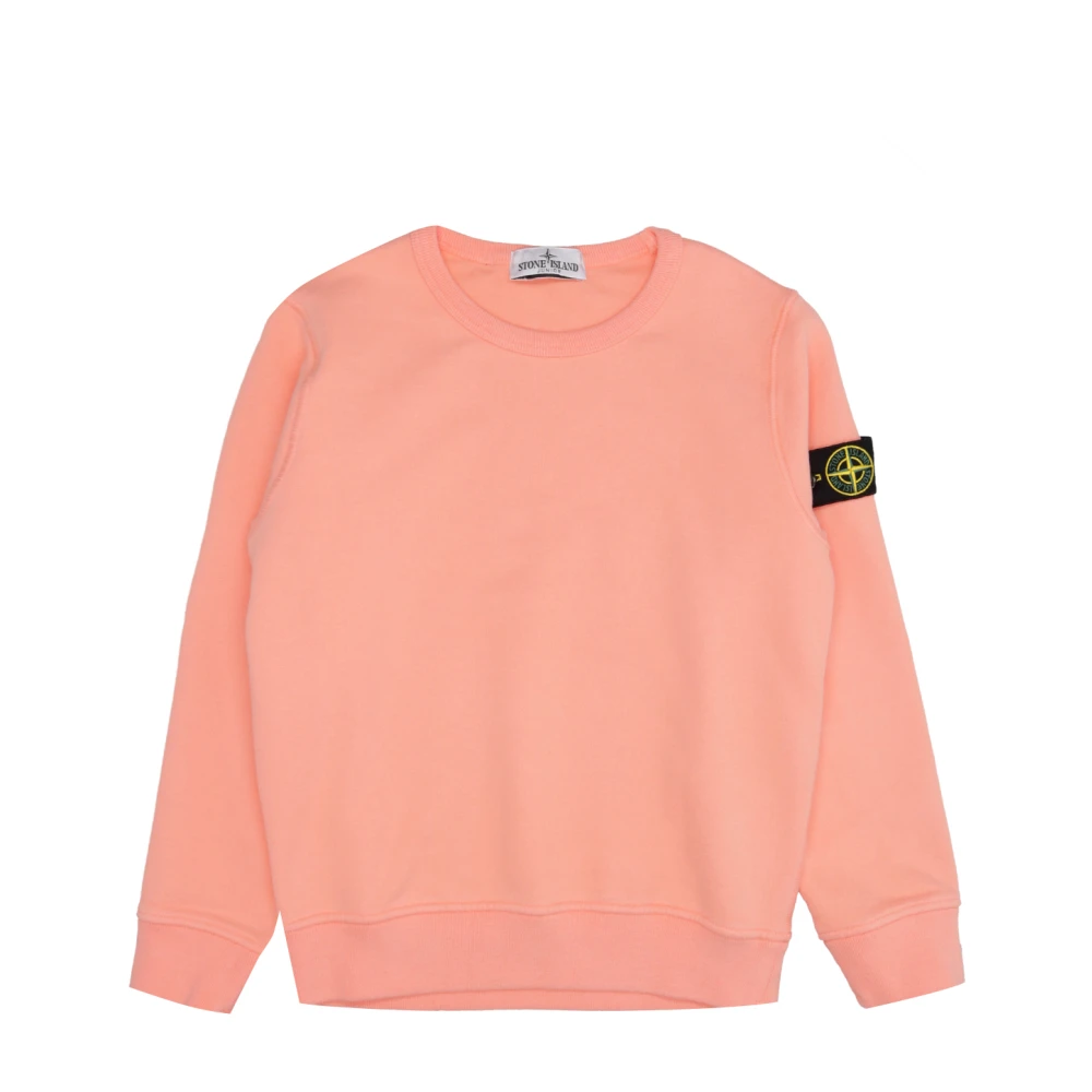 Stone Island Junior Lax Bomullssweatshirt Pink, Pojke