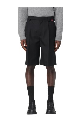black-stylish-wool-shorts
