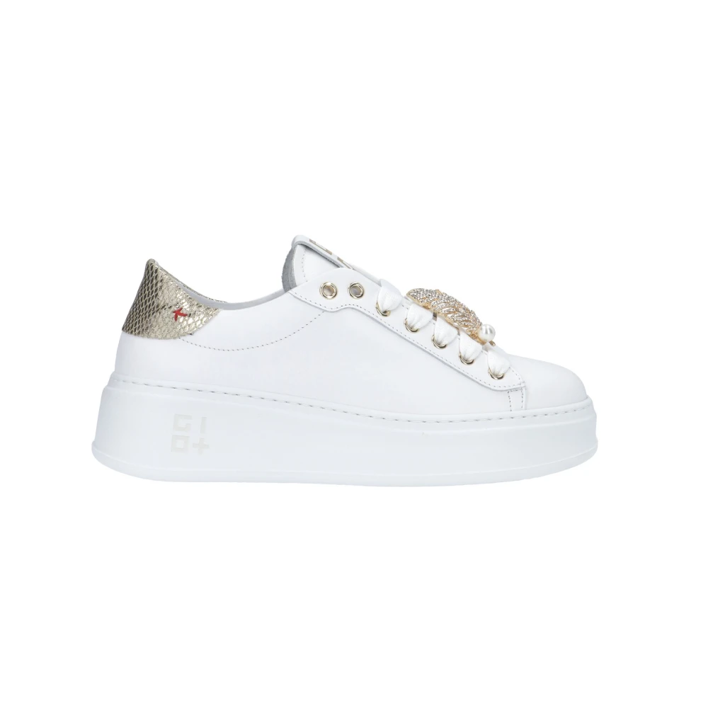 Gio+ Dames Leren Sneakers White Dames