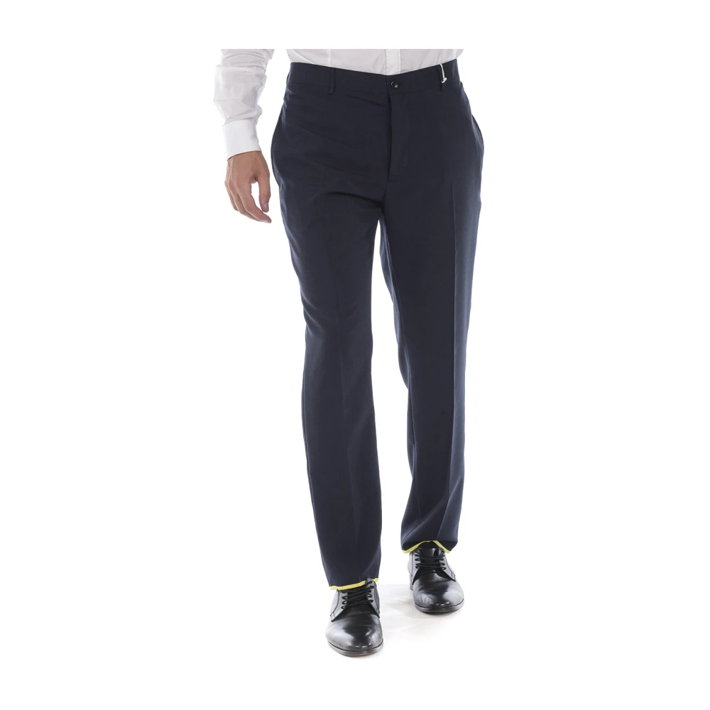 Daniele Alessandrini Men's Blue Pantalone Caluria Sbiego - Suit Trousers - S - Trousers