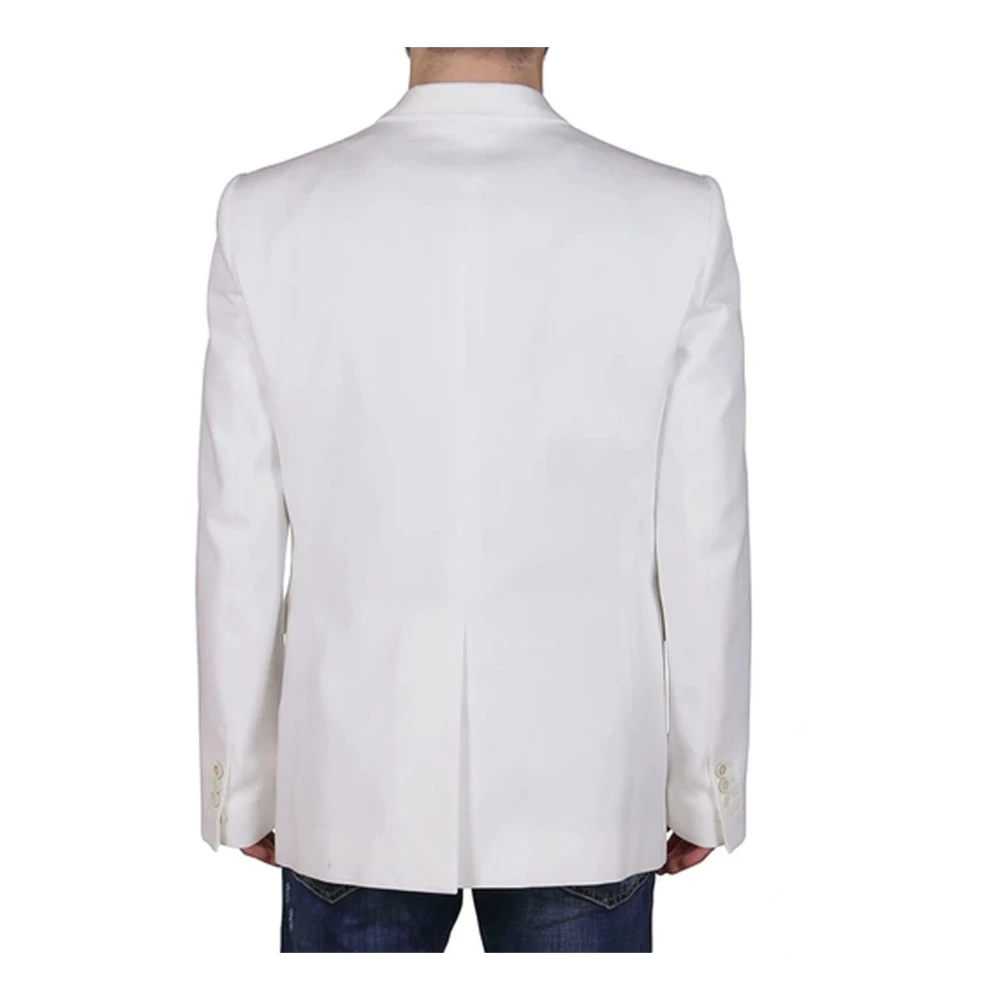 Dsquared2 Katoenen Blazer met Knoopsluiting White Heren