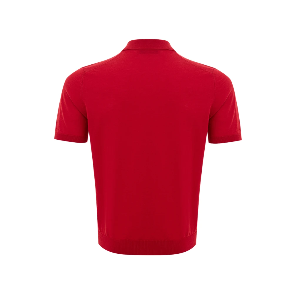 Gran Sasso Rode Katoenen Poloshirt Red Heren