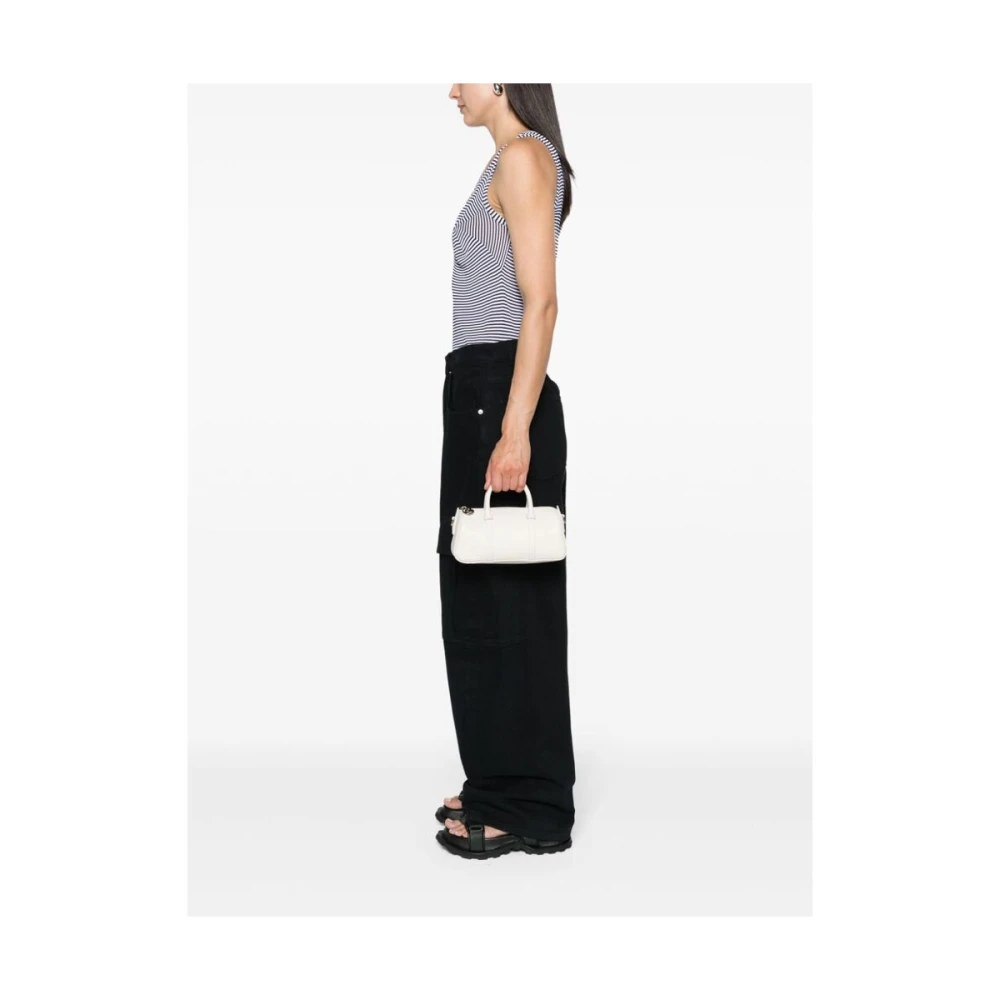 Longchamp Ecru Kalfsleren Schoudertas White Dames