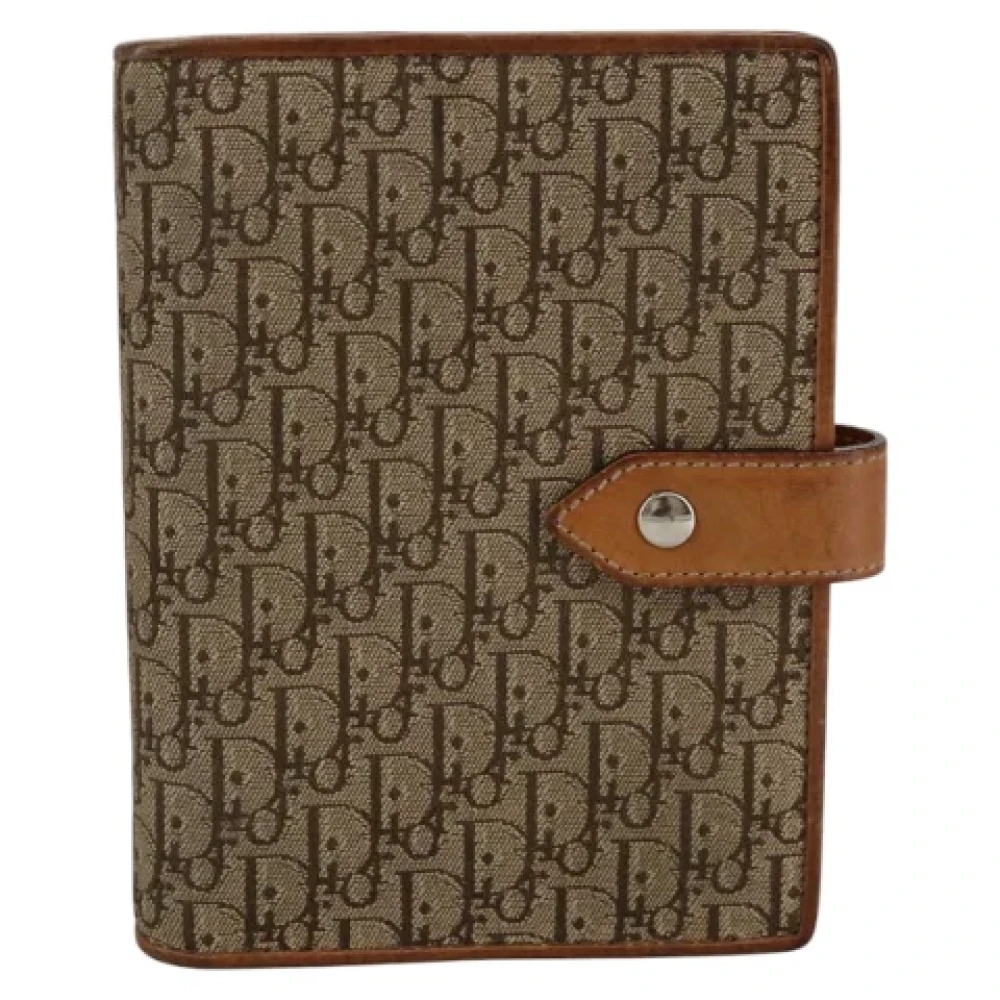Dior Vintage Pre-owned Canvas wallets Beige Dames