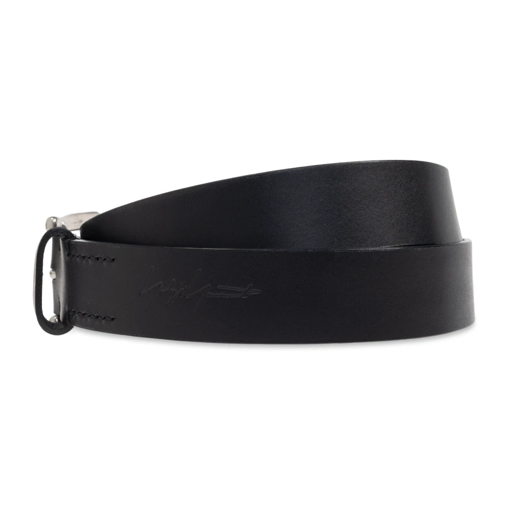 Y-3 Leren riem Black Heren