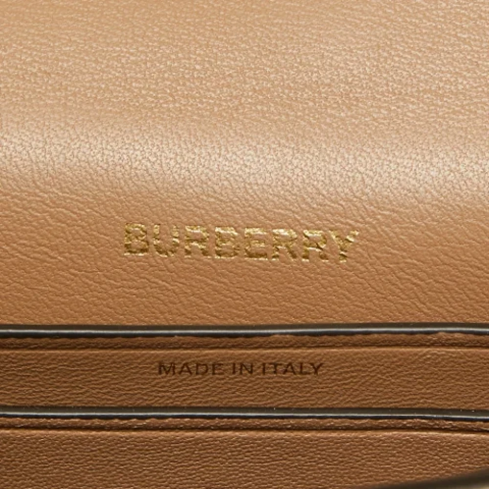 Burberry Vintage Pre-owned Leather shoulder-bags Beige Dames