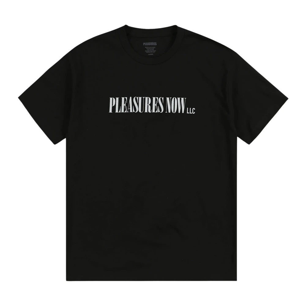 Pleasures Zwarte T-shirts en Polos met Voorprint Black Heren