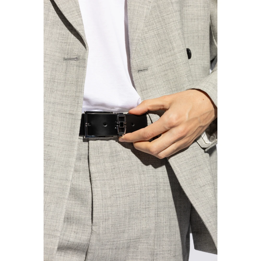 Salvatore Ferragamo Dubbelzijdige riem Black Heren