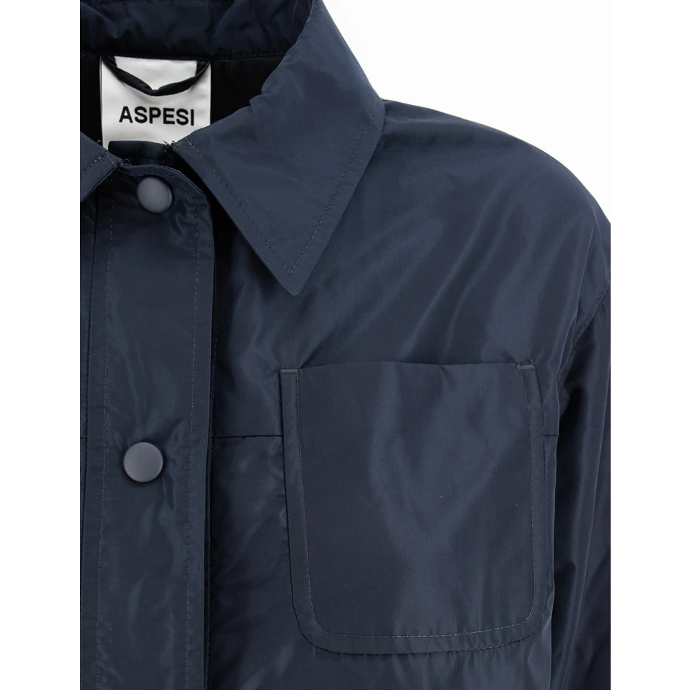 Aspesi Waterdichte marineblauwe jas met Thermore-wattering Blue Dames