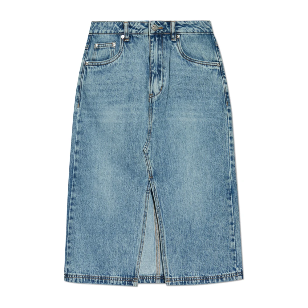 Gestuz Rok met split Blue Dames