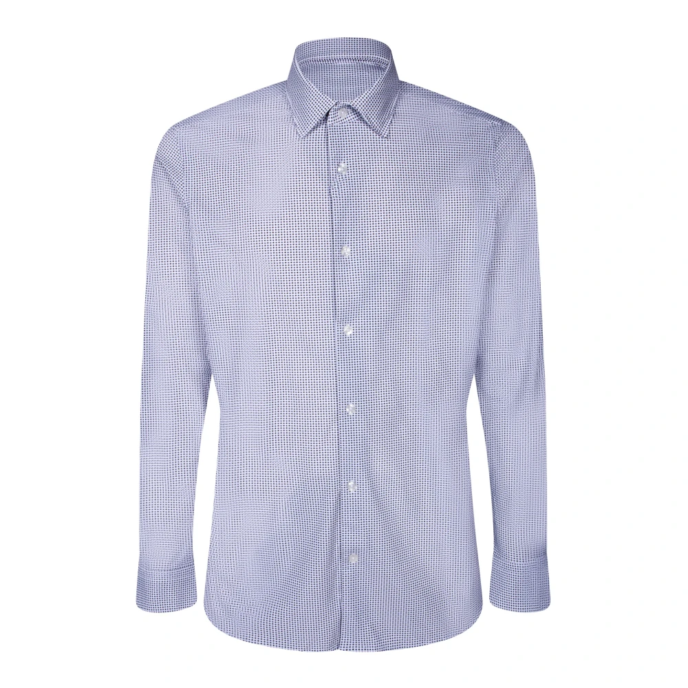 Dell'oglio Witte Geometrische Shirt Herenmode White Heren