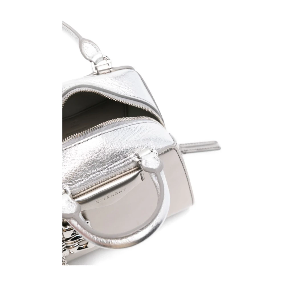 Givenchy Cube Nano Zilveren Schoudertas Gray Dames