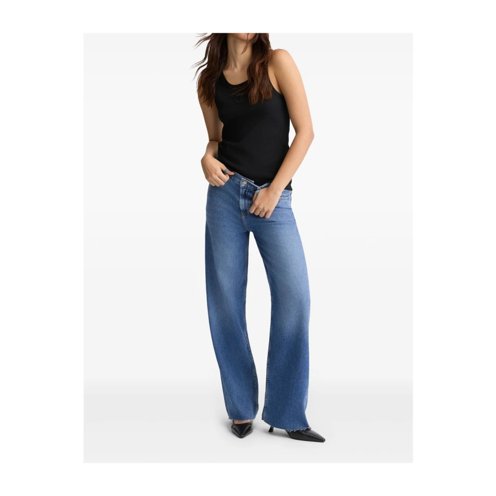 Liu Jo Hoge Taille Denim Jeans Blauw Blue Dames
