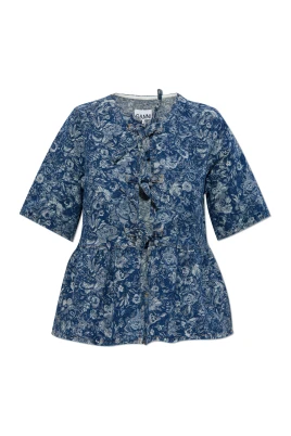 Jacquard Denim Top