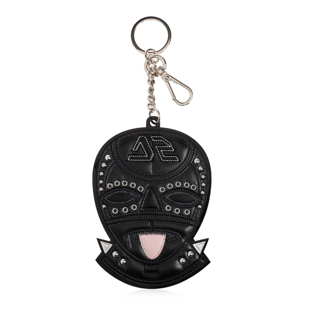 Dsquared2 Sleutelhanger met leren hanger Black Heren