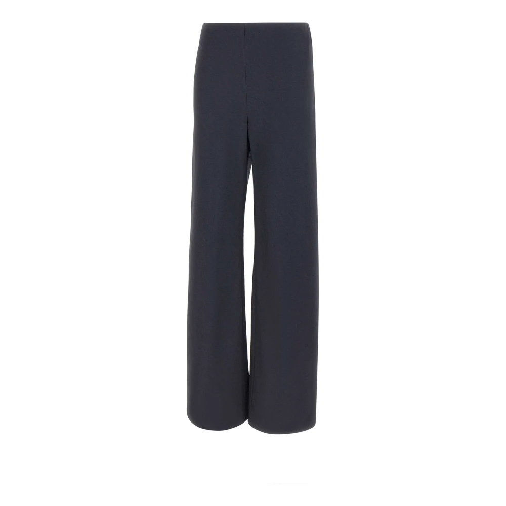 Vince Women's Blue Colette High-Rise Fluid Satin Bias Pant - Straight Trousers - M - Trousers