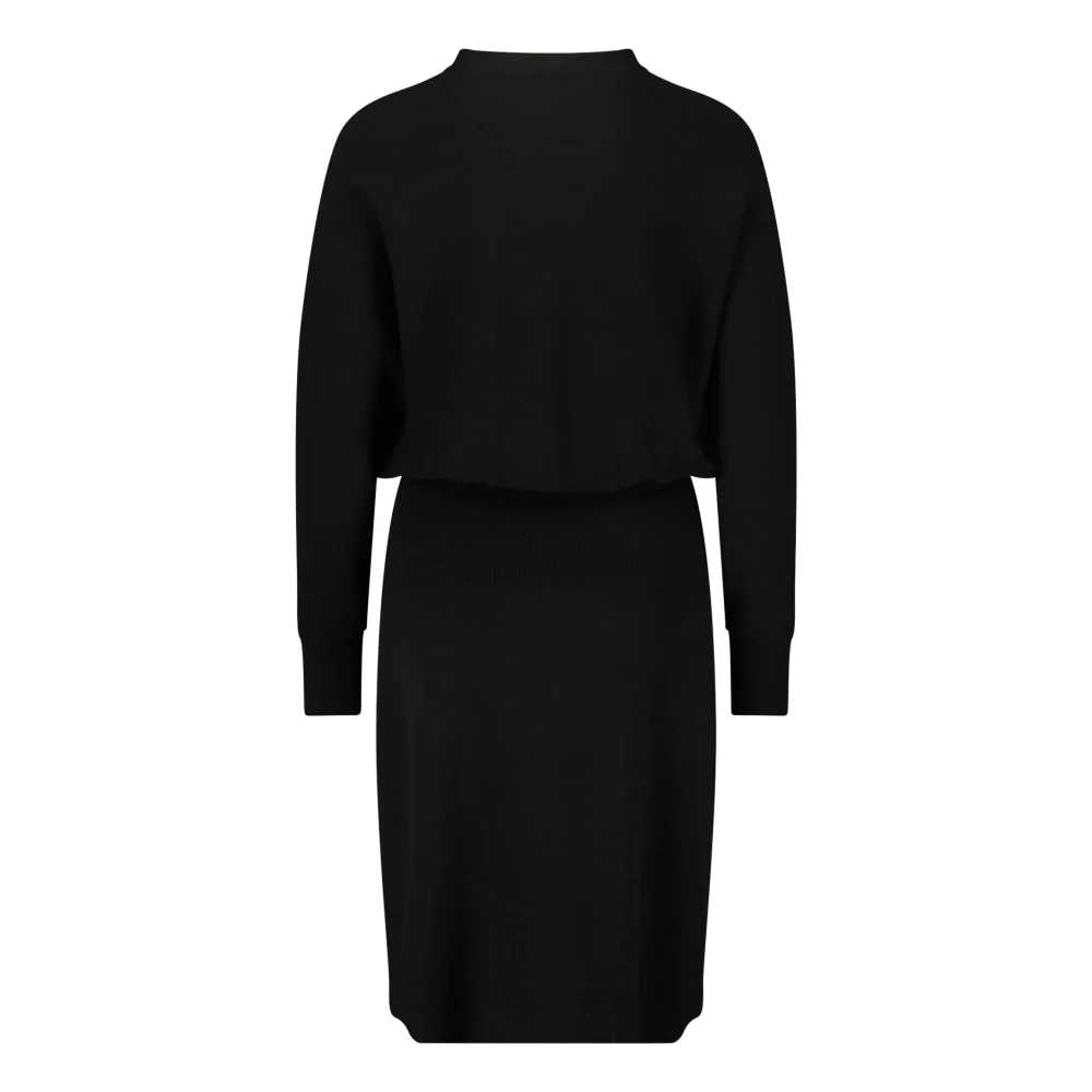 Betty & Co Batwing Sleeve Gebreide Jurk Black Dames