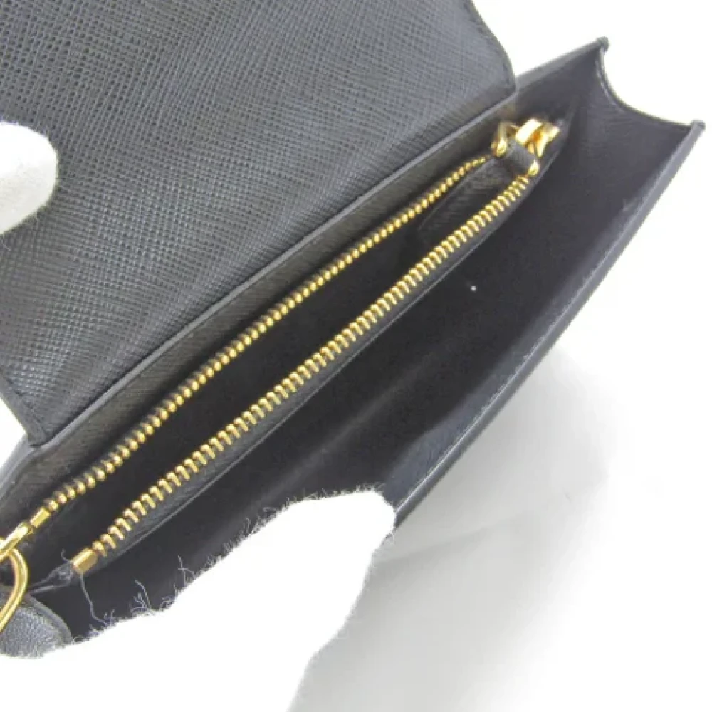 Prada Vintage Pre-owned Leather clutches Black Dames