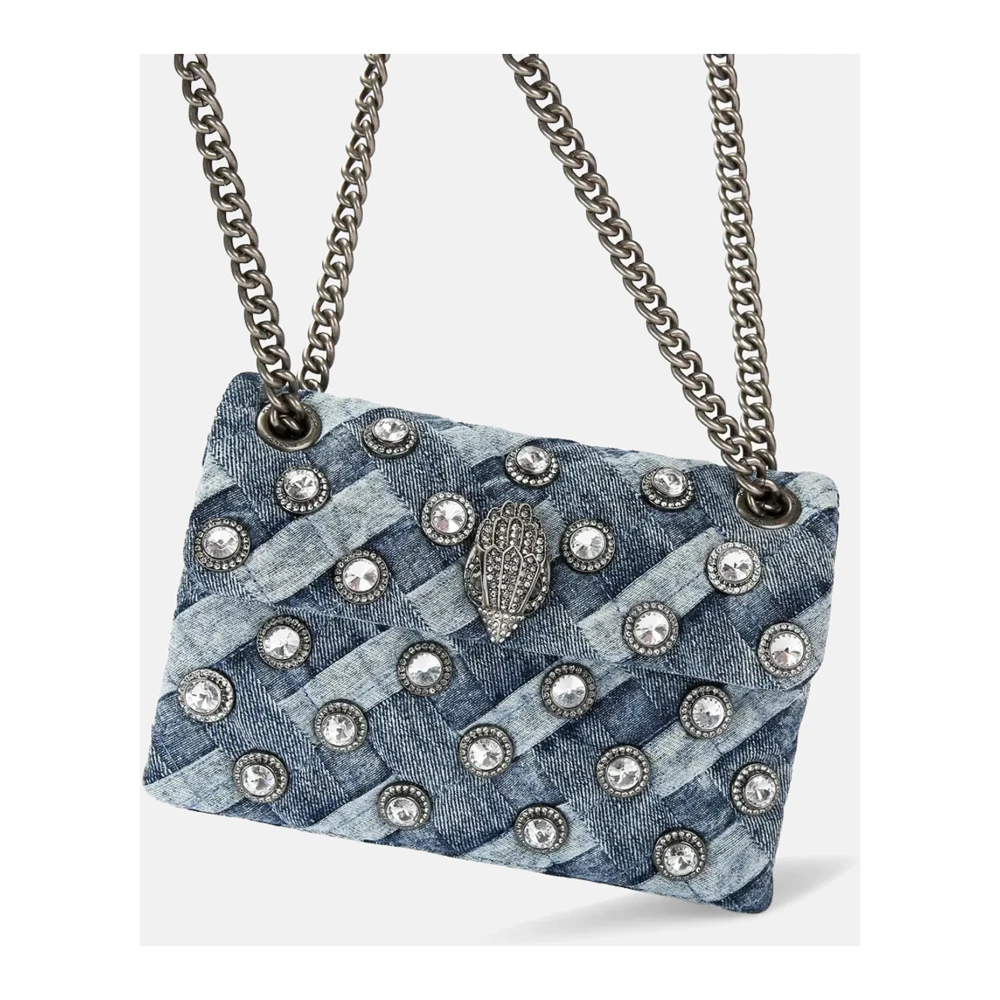 Kurt Geiger Denim Kristal Mini Kensington Tas Blue Dames
