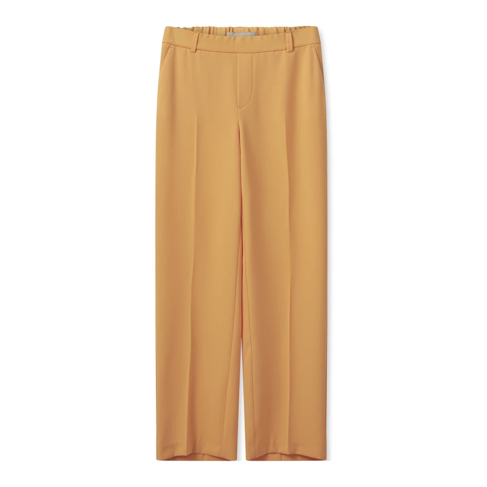 Mos Mosh cropped straight fit pantalon Bai Leia van polyester oranje