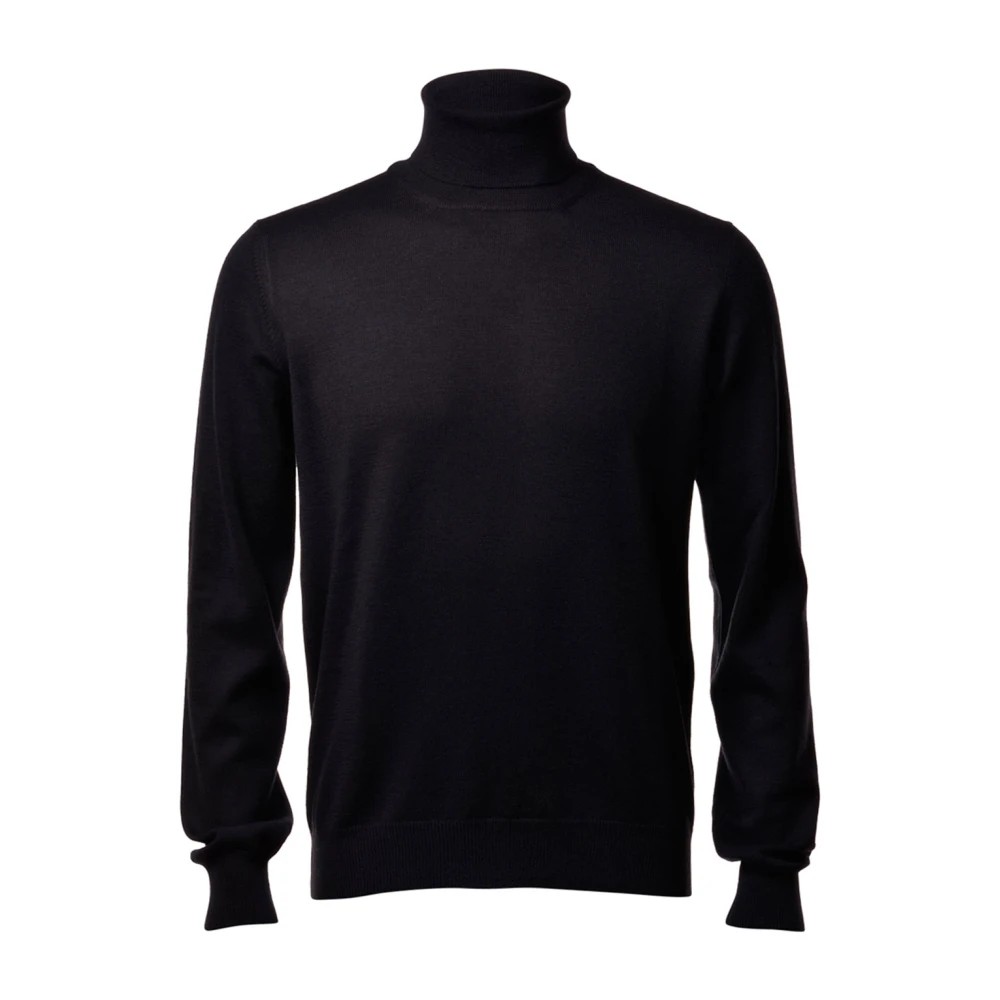 Gran Sasso Cyclist Turtleneck Knitwear Blue Heren