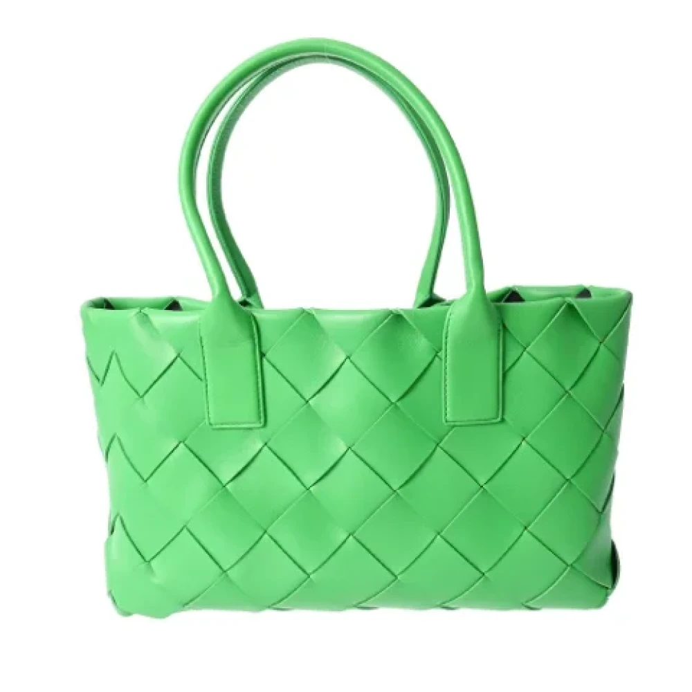 Bottega Veneta Vintage Pre-owned Leather totes Green Dames