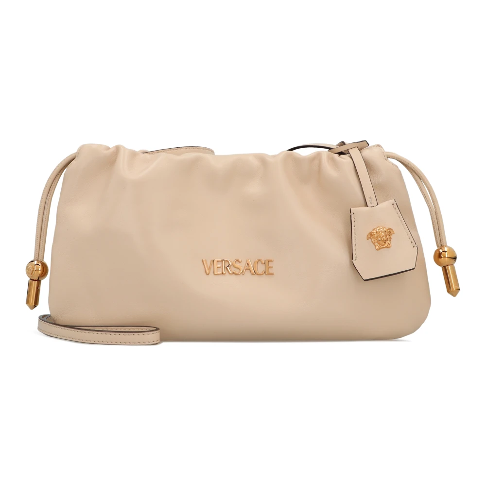 Versace Women's Beige Cross Body Bags, One Size, Tag Nappa Mini Bag