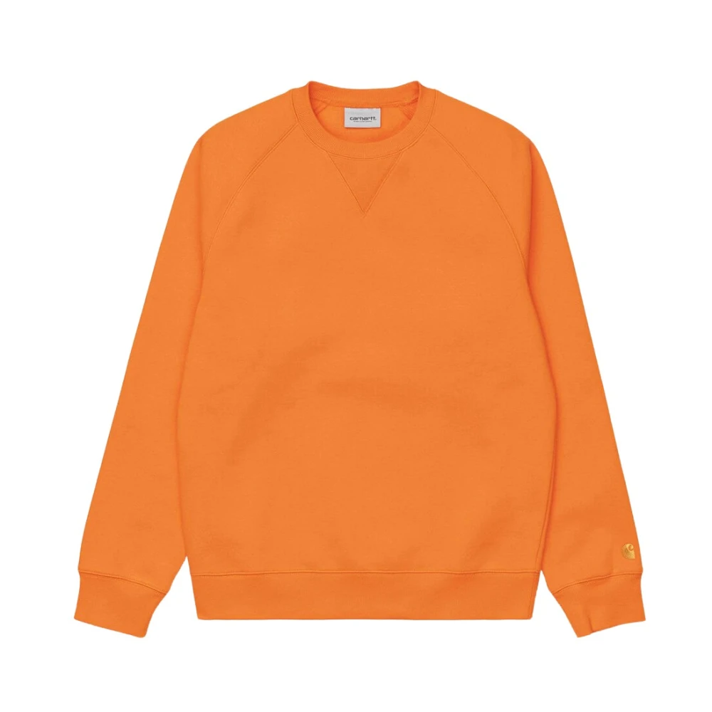 Carhartt WIP Chase Sweatshirt Zacht en Warm Klassiek Design Orange Heren
