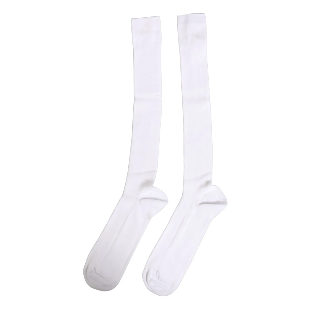 Dolce & Gabbana Men White Viscose Over The Calf Accessory Socks - Male - Socks - White - One Size - Underwear - Image 1