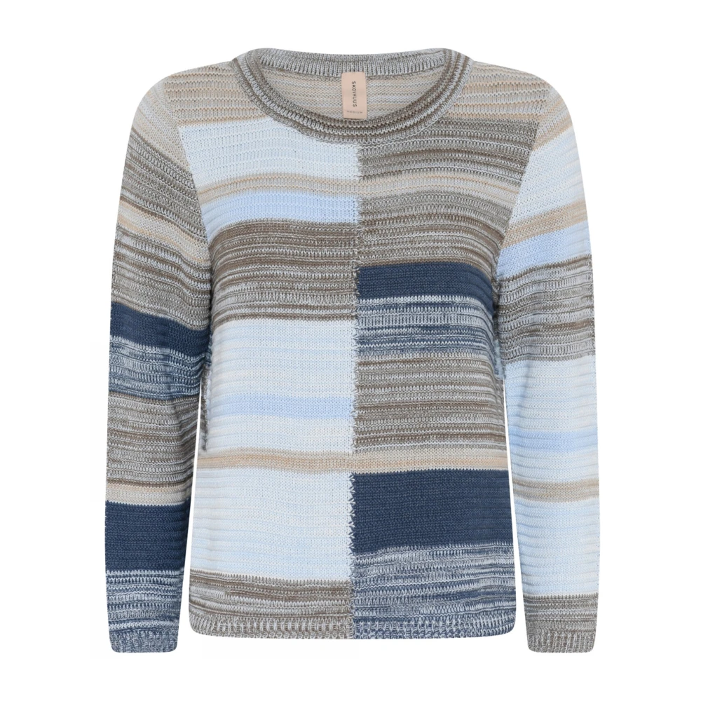 Skovhuus Casual Multicolor Trui Bleekblauw Blue Dames