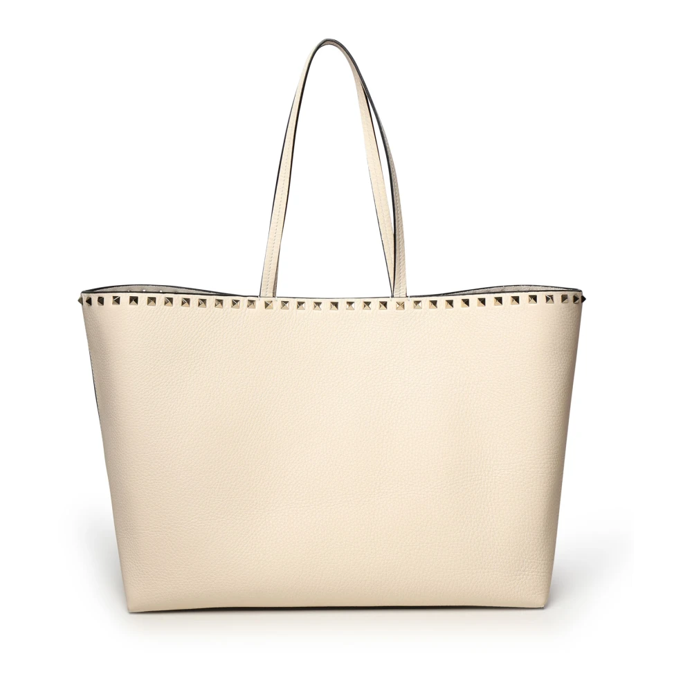 Valentino Garavani Witte leren tas met gouden details White Dames