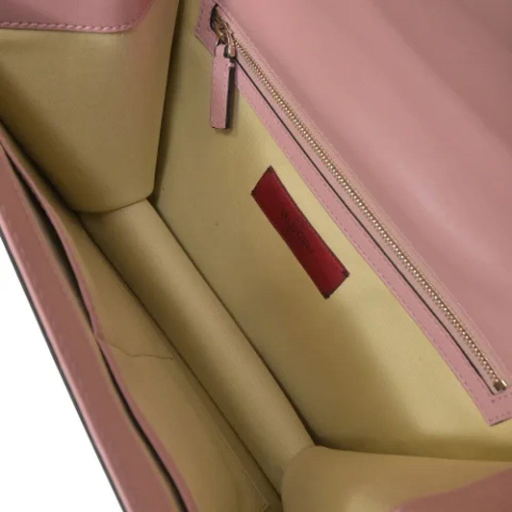 Valentino Vintage Pre-owned Leather shoulder-bags Pink Dames
