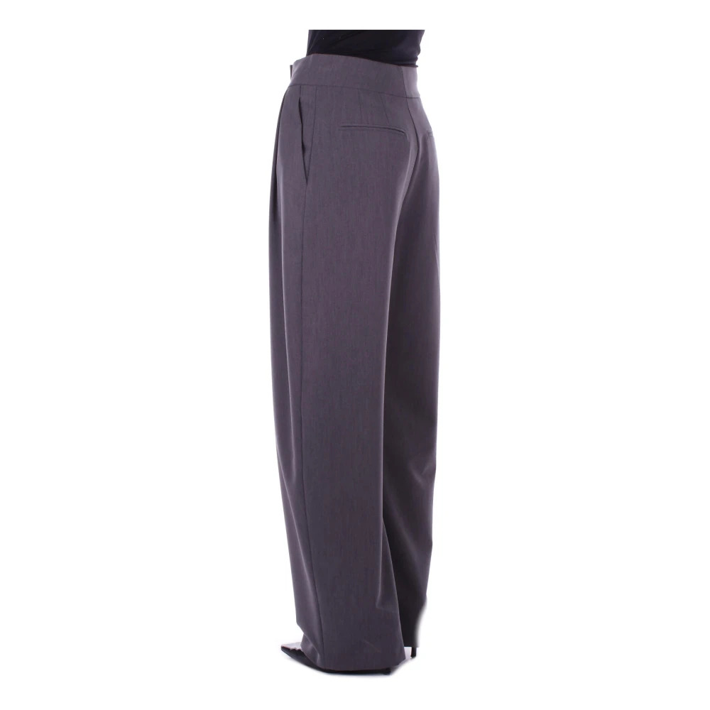 pinko Grijze Wijde Broek met Ritssluiting Gray Dames