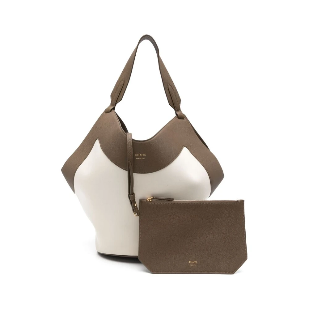 Khaite Stijlvolle Ecru Schoudertas met Pouch Multicolor Dames