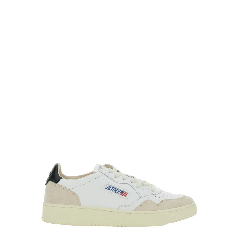 Autry Witte lage sneakers met beige suède White Heren