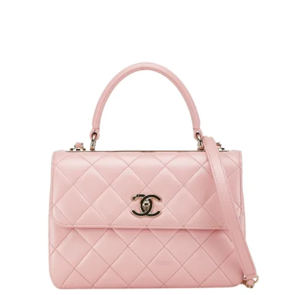 Chanel Vintage Pre-owned Leather handbags Pink Dames