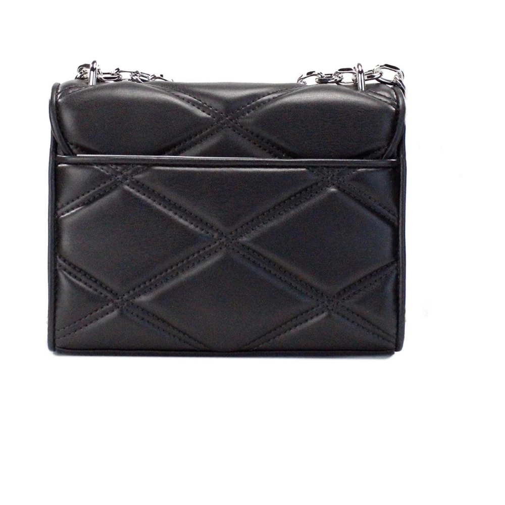Michael Kors Zwarte Diamant Gewatteerde Schoudertas Black Dames