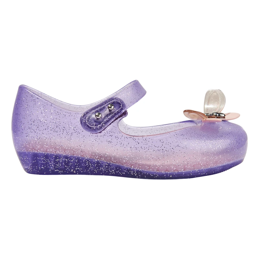 Melissa Girls Purple Mini Ultra Bugs Ballerinas - Kids Ballerina Shoes - 21 Eu - Kids