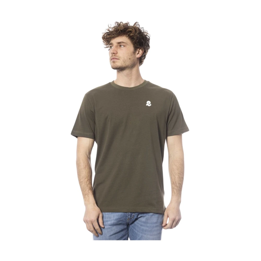 Invicta Logo Print Ronde Hals T-Shirt Green Heren