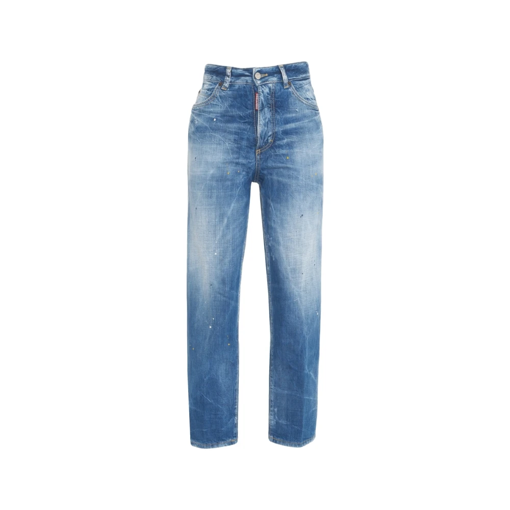 Dsquared2 Blauwe Used Look Boston Jeans Blue Dames