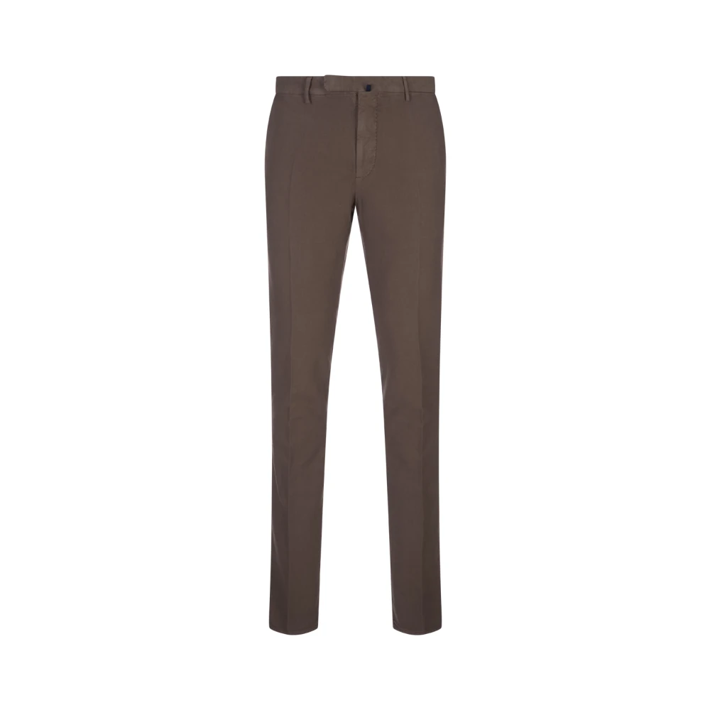 Incotex Bruine Slim Fit Doeskin Broek Brown Heren