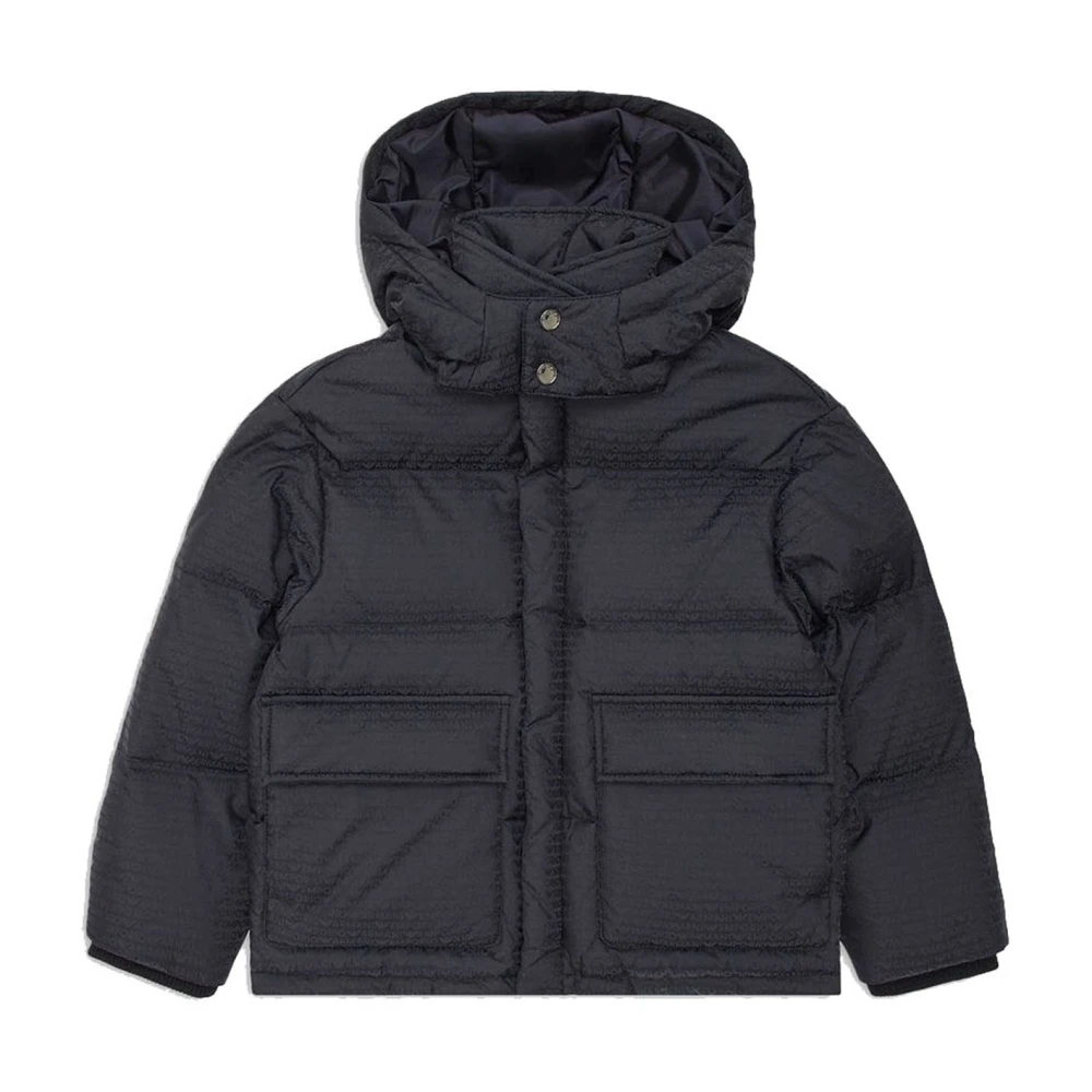 Emporio Armani Boys Blue Giubbino Jacket - Winter Jackets - 6 Y - Kids