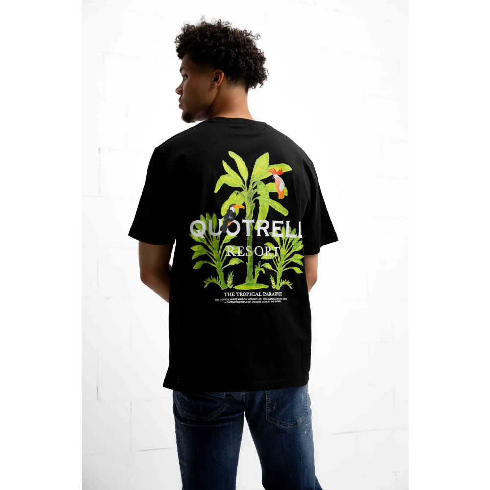 Quotrell Tropics T-Shirt Heren Zwart Black Heren