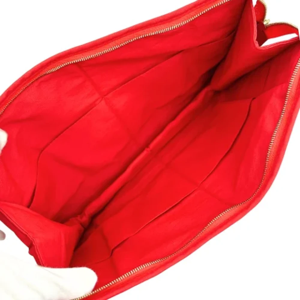 Hermès Vintage Pre-owned Canvas clutches Red Dames