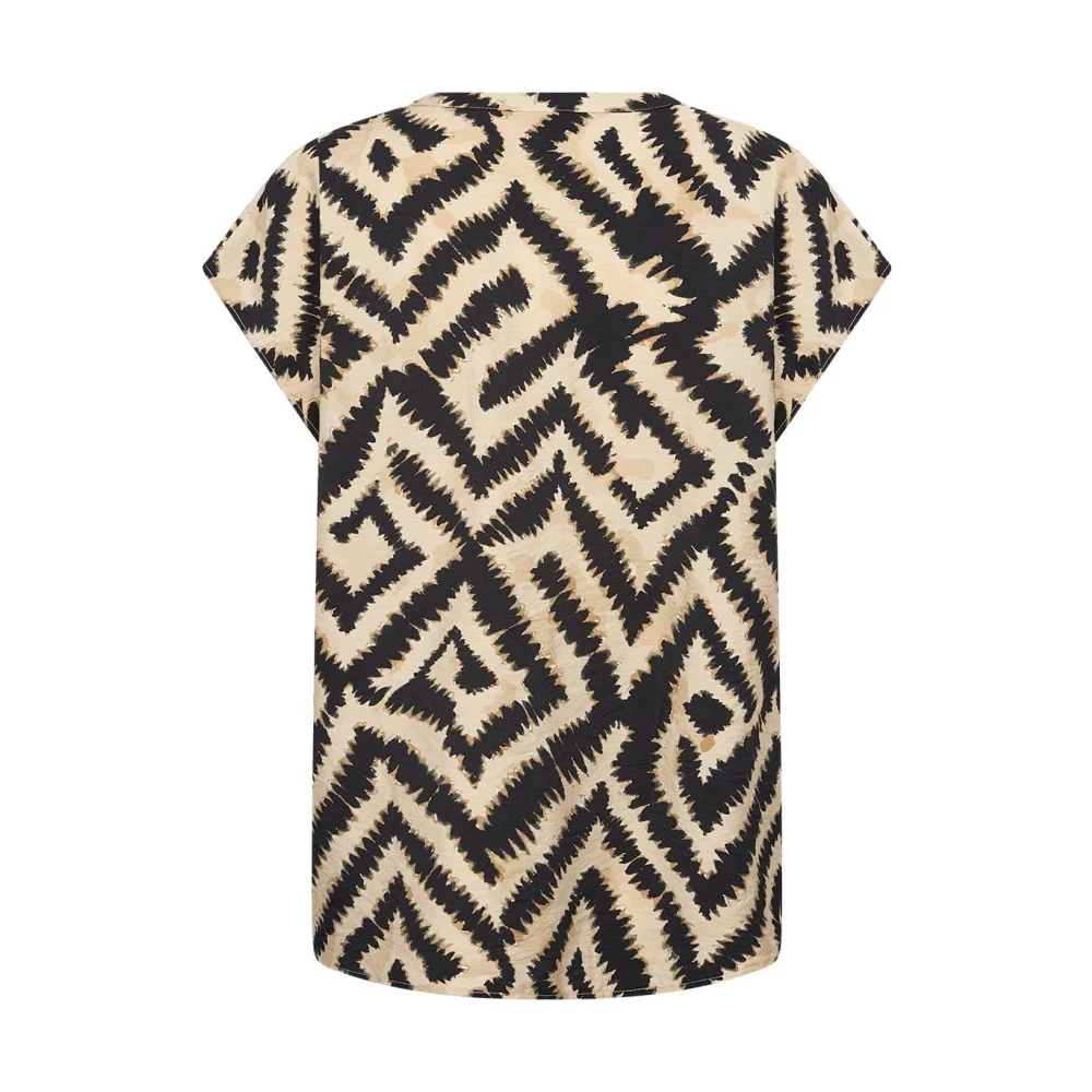 Soyaconcept Geometrische Print V-Hals Shirt Multicolor Dames
