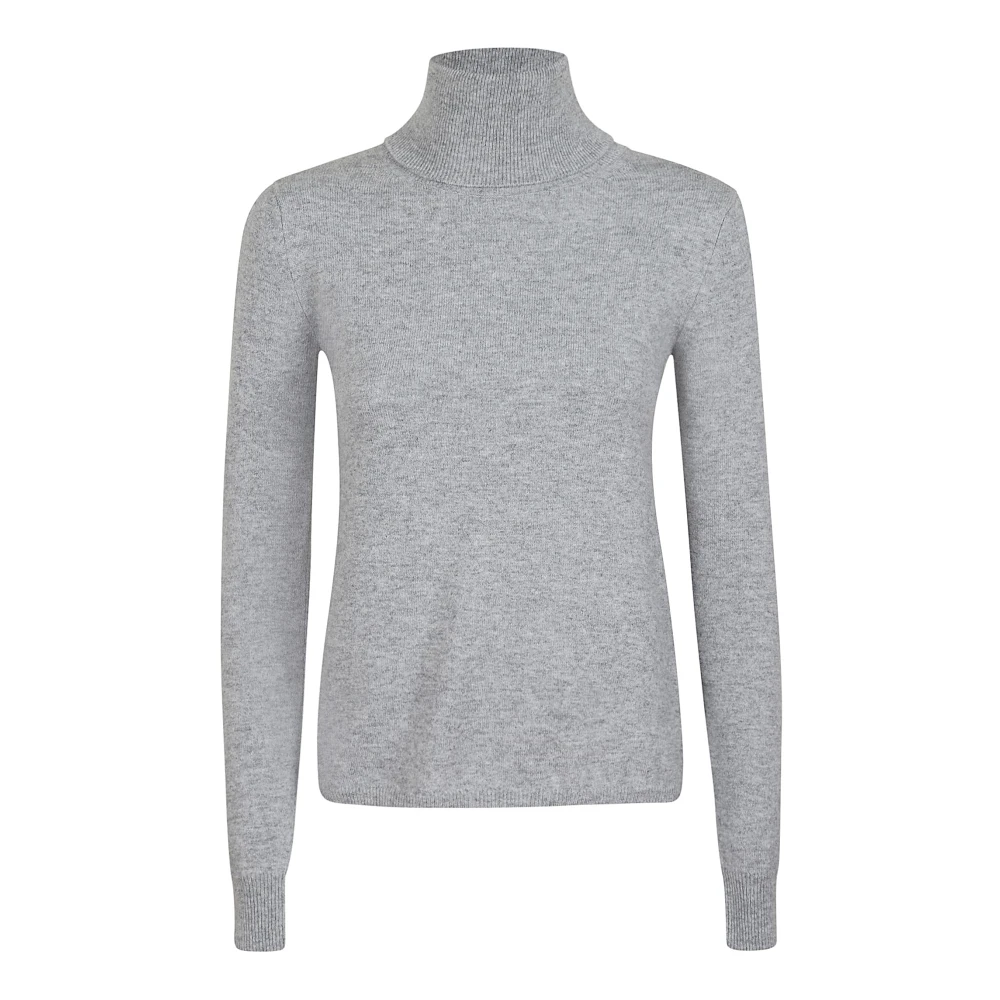 Max Mara Studio Kashmir Turtlenecktröja i Alabaster Gray, Dam