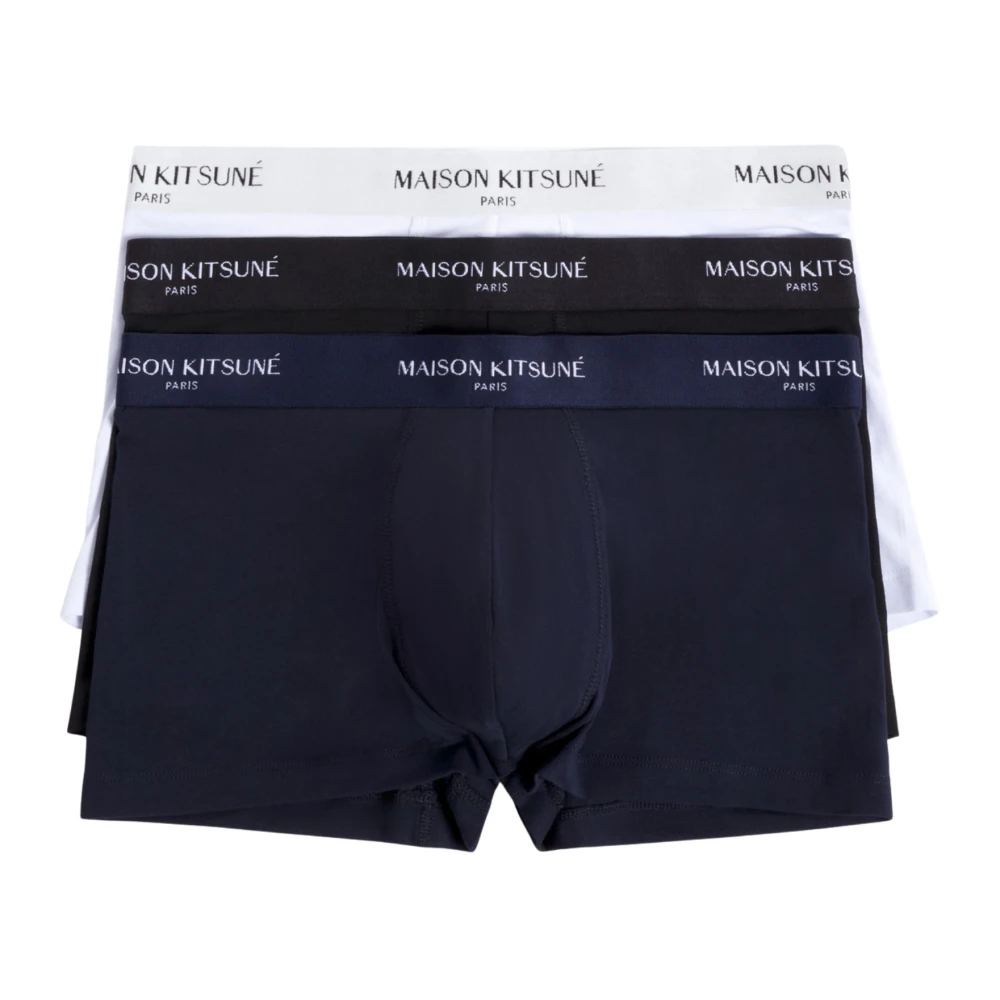Maison Kitsuné Men's Black Underpants, M, Paris Boxer Pack
