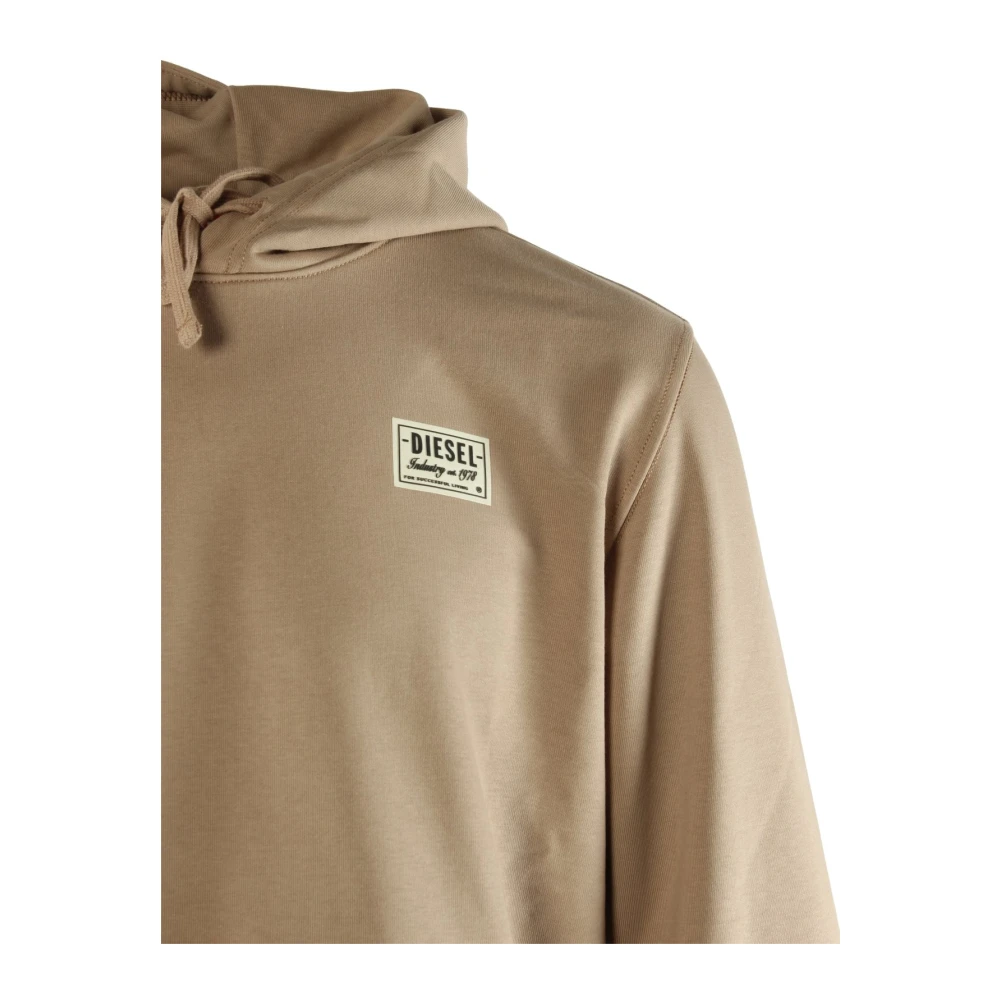 Diesel Beige Hoodie Trui voor Mannen Beige Heren
